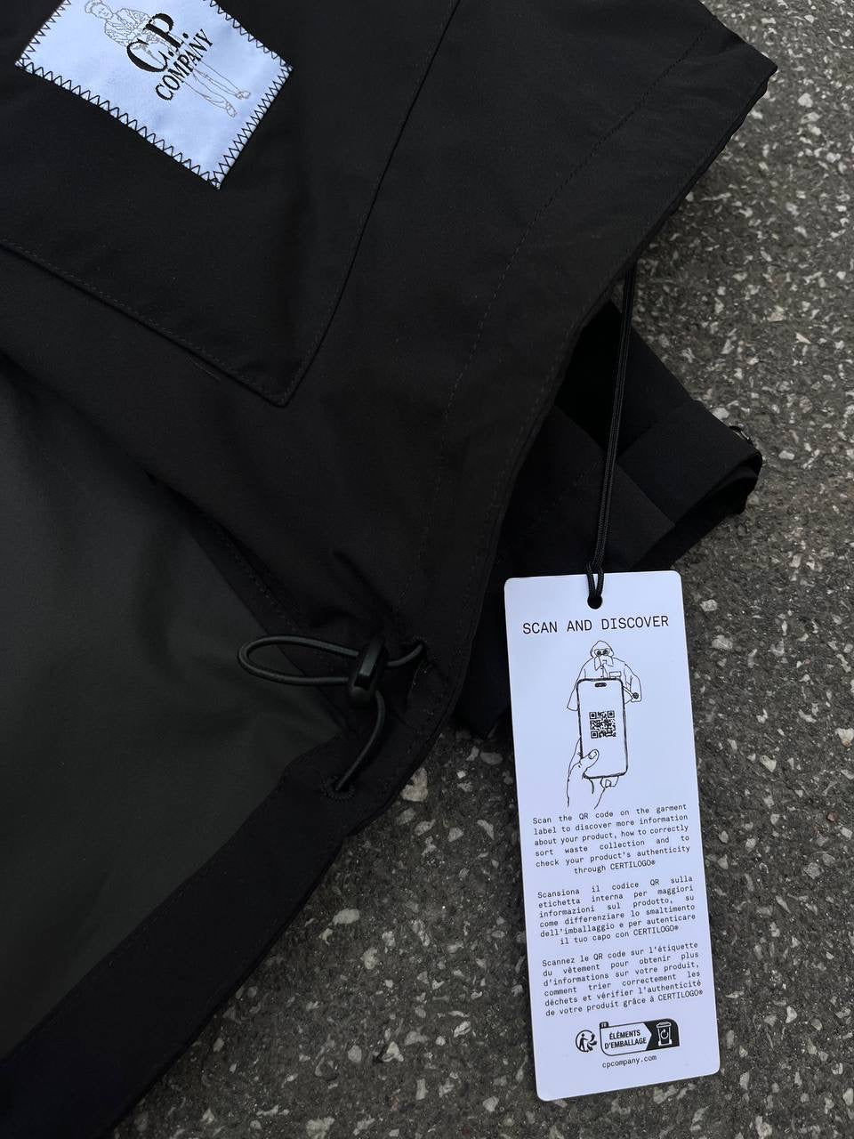 C.P. Company Pro Tek Sommer Jakke Vindjakke Sort Brand New Ubrugt
