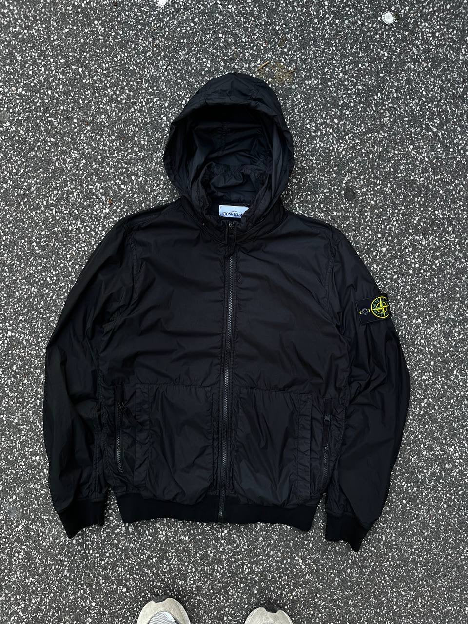 Stone Island Jakke Sommerjakke Garment Dyed Crinkle Reps Ny 721543230 Sort Black S Small