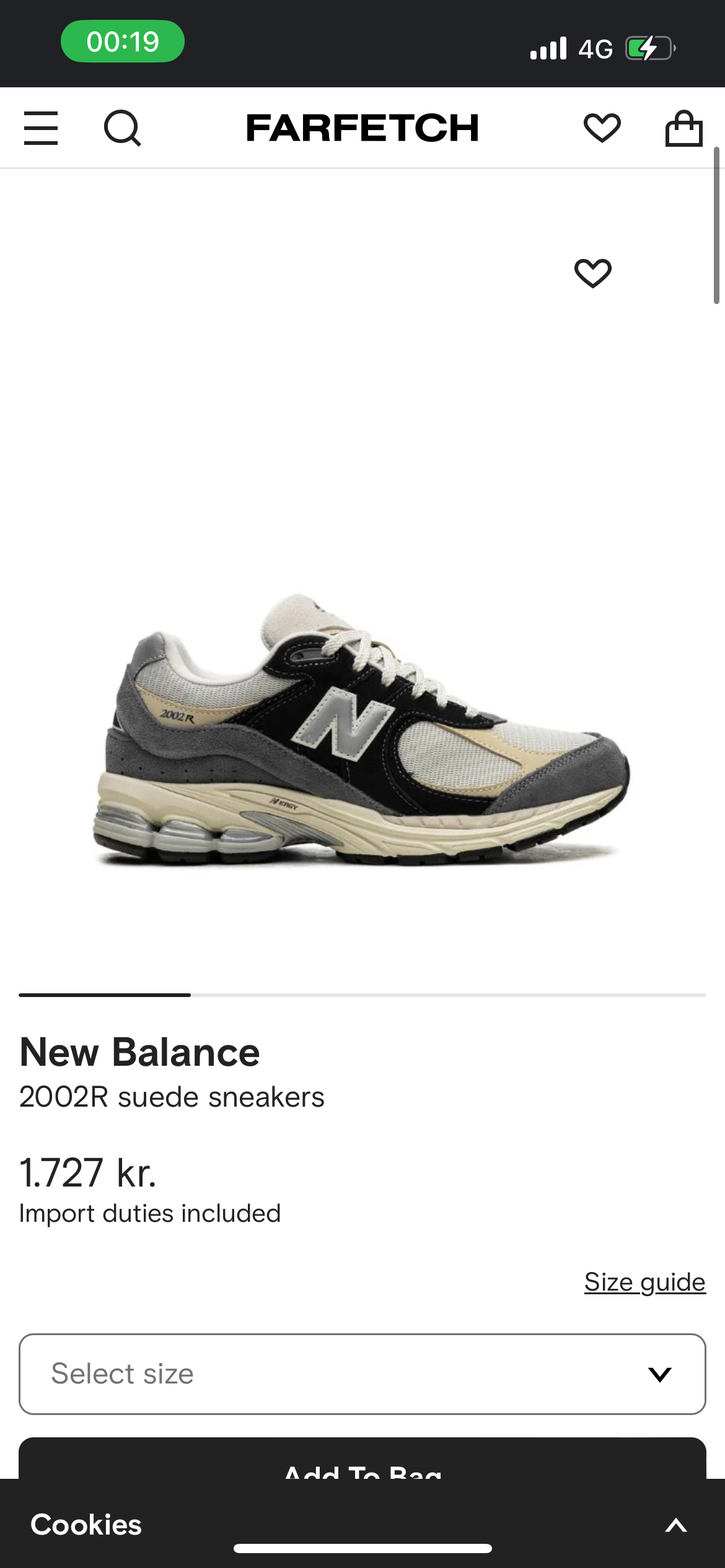 New Balance 2002R suede sneakers i super stand som nye størrelse 43 10 US refleksive logo