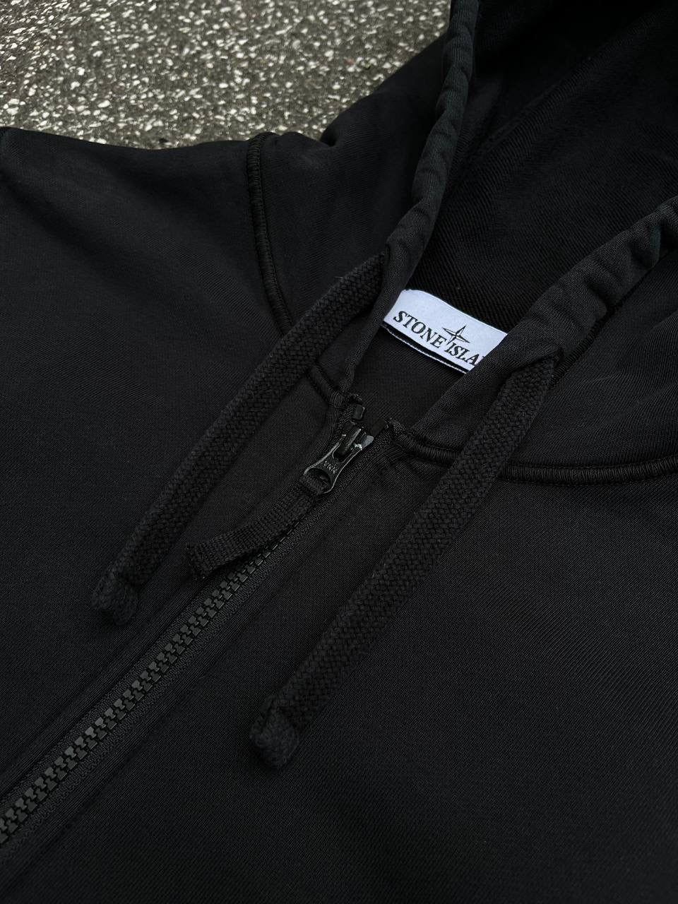 Stone Island Zip Up Hoodie Hættetrøje Med Lynlås Sort Black S Small 101564251