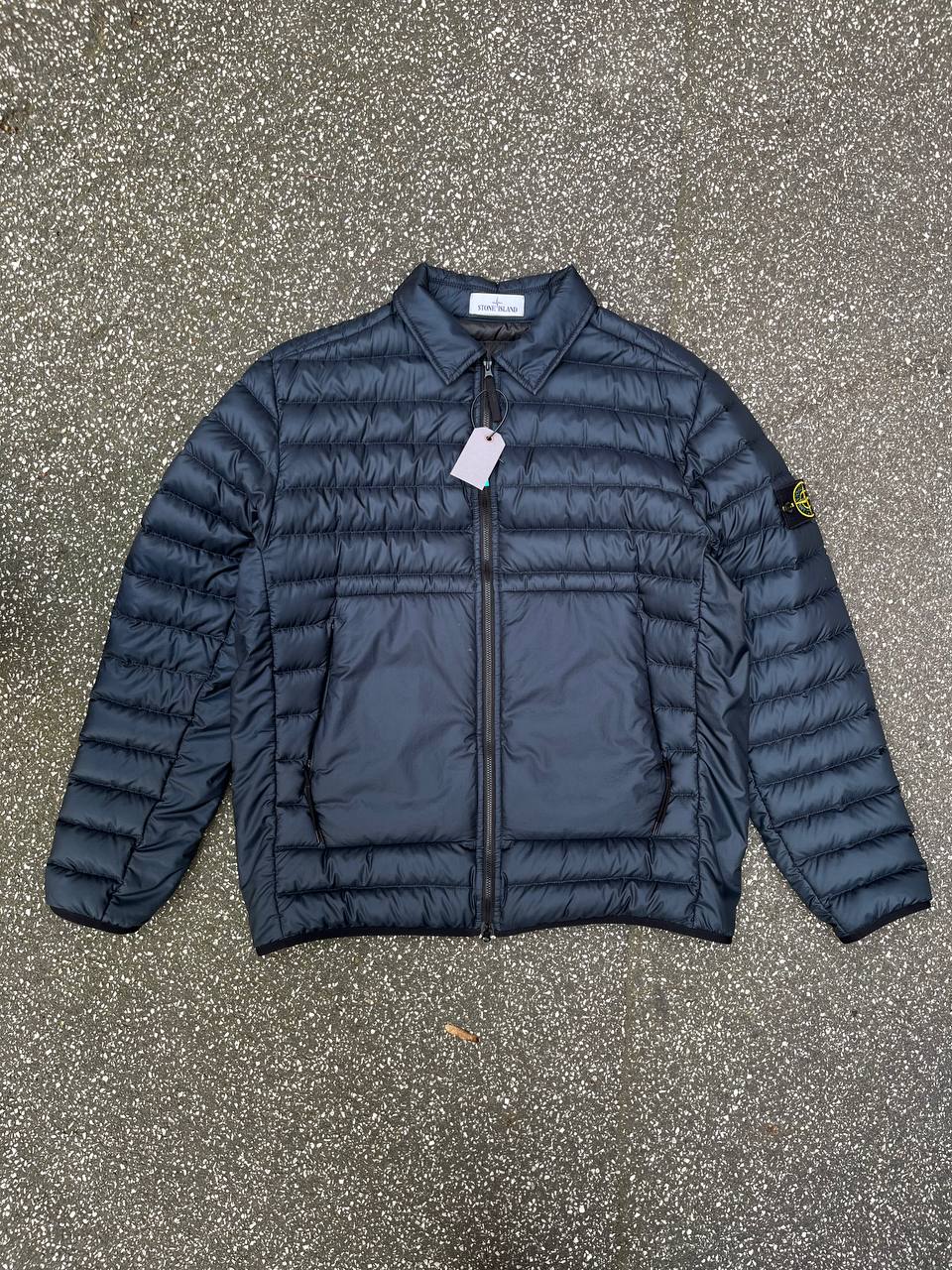 Brugt Used Stone Island puffer jakke vinter jakke fra Stone Island XXL sidder godt på XL/L i mørkeblå Nylon Down