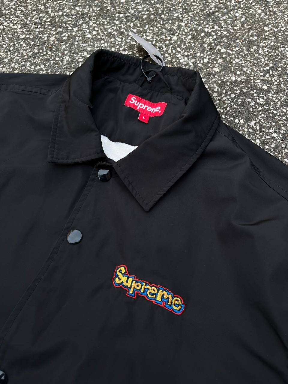 Supreme Jakke Sommerjakke Sort L Large Brugt Used