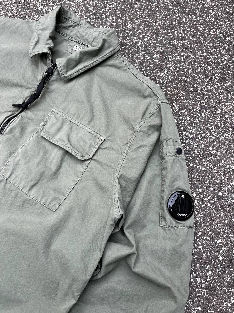 C.P. Company Overshirt Skjorte Grøn Khaki S Small Brugt Used