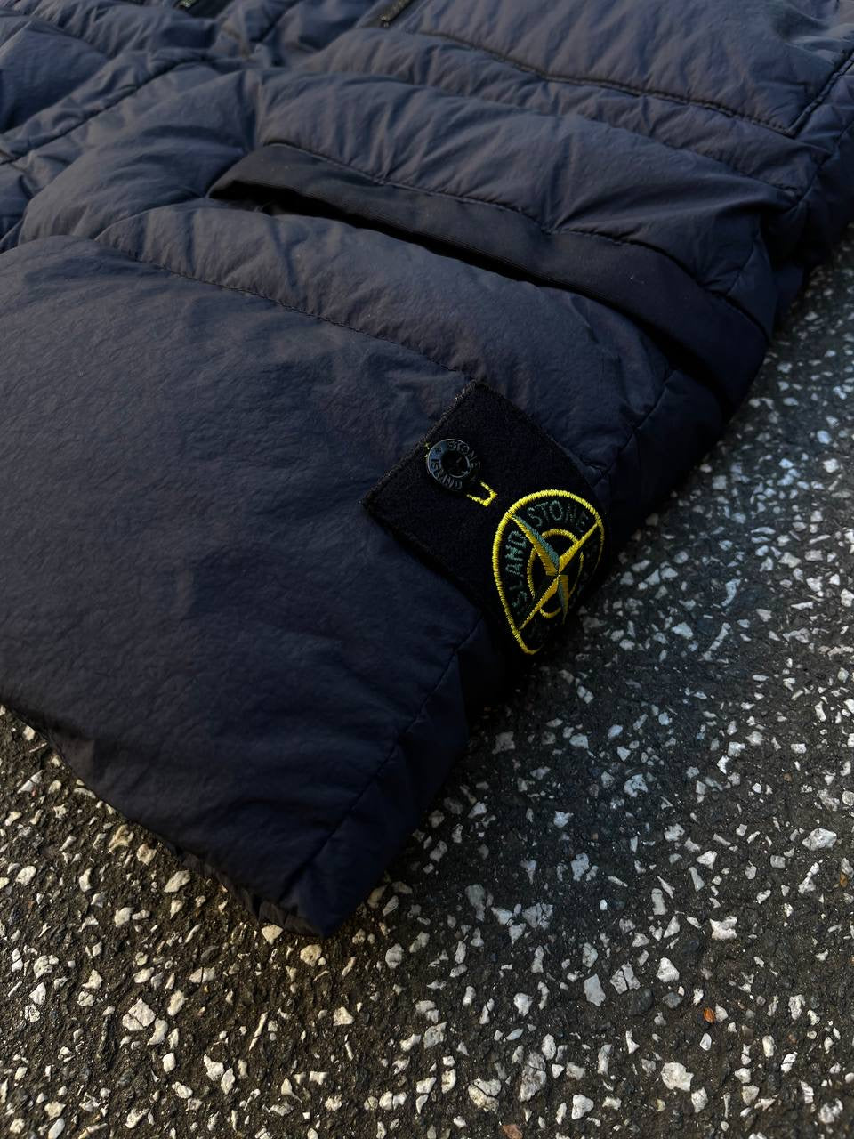 Stone Island Garment Dyed Crinkle Reps Ny Down Vest Navy L Large Brugt Used