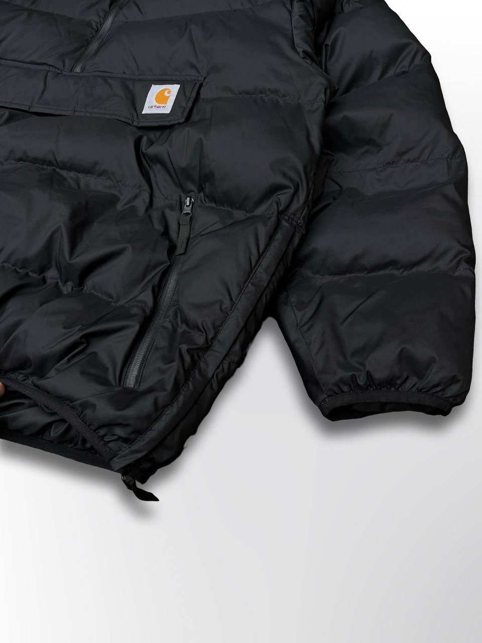 Brugt Carhartt puffer Jakke jacket anorak vinterjakke goose down i Sort Black XL xlarge Jones Pullover
