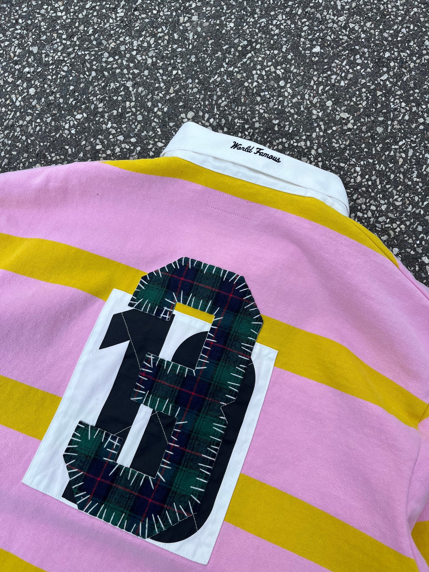 Supreme Stripe Rugby Pink/Yellow, Str. M