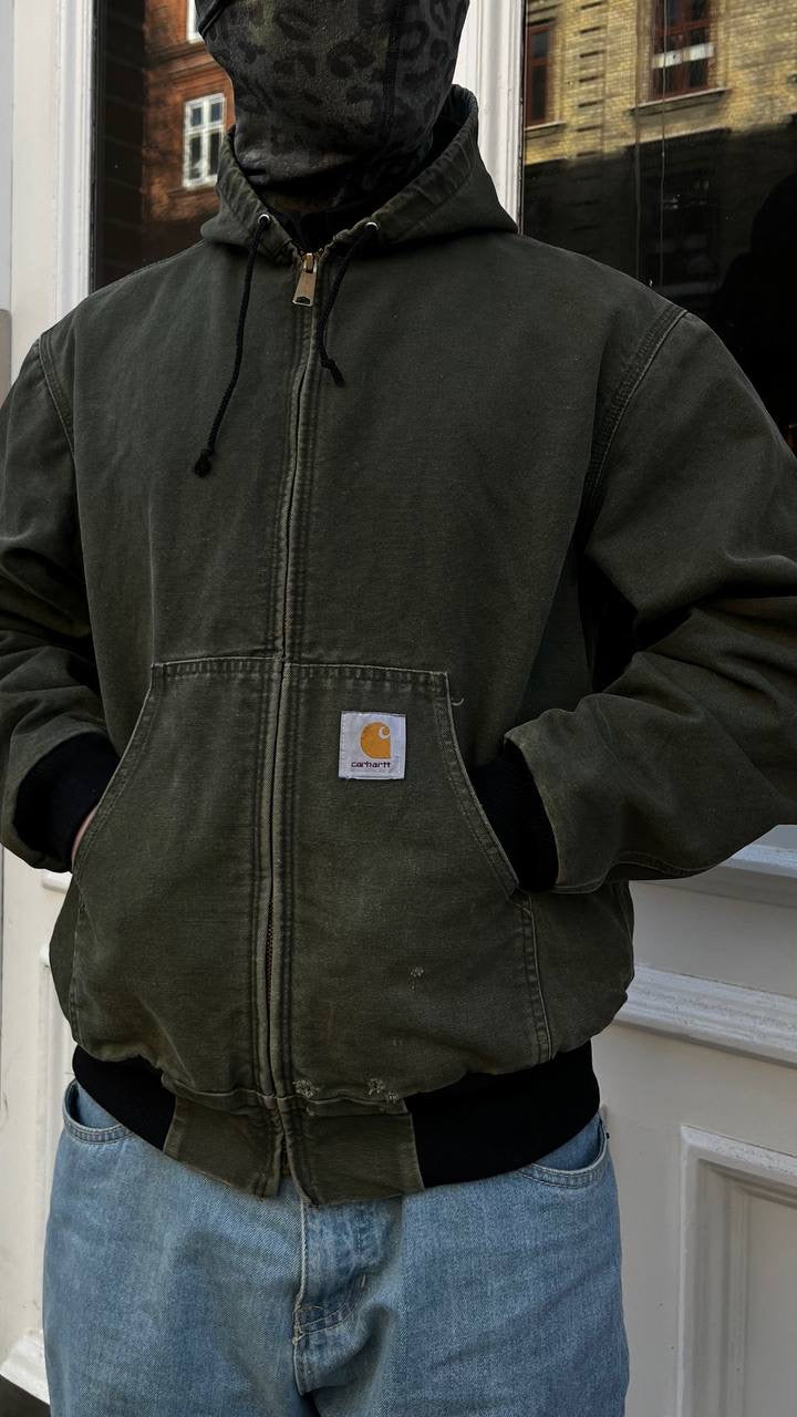 Carhartt Active Jacket Grøn Khaki Small herre Vintage