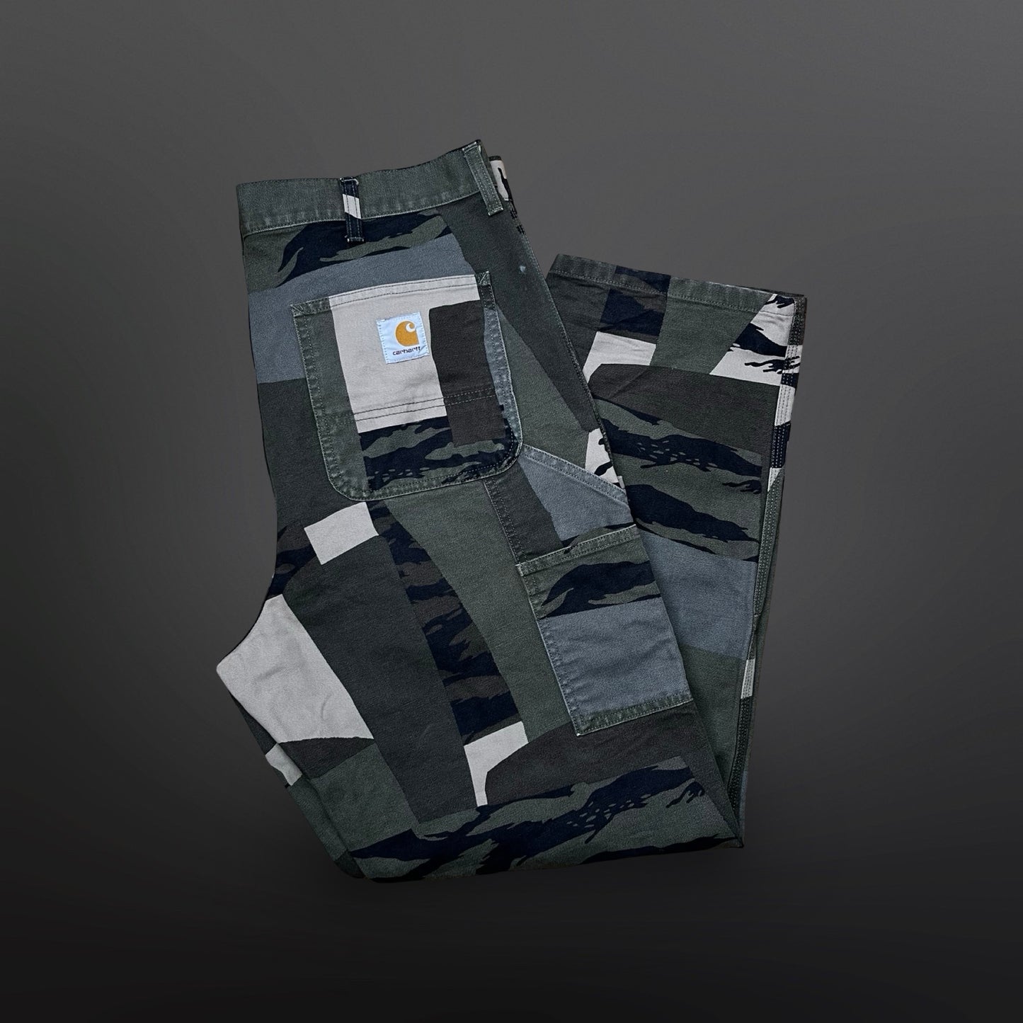 Carhartt Patchwork Camo Jeans Double Knee Pant W36 L32