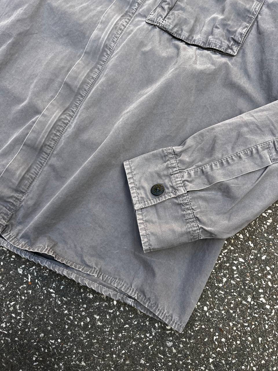 Stone Island Overshirt Skjorte Sommerjakke Grå M Medium Brugt Used