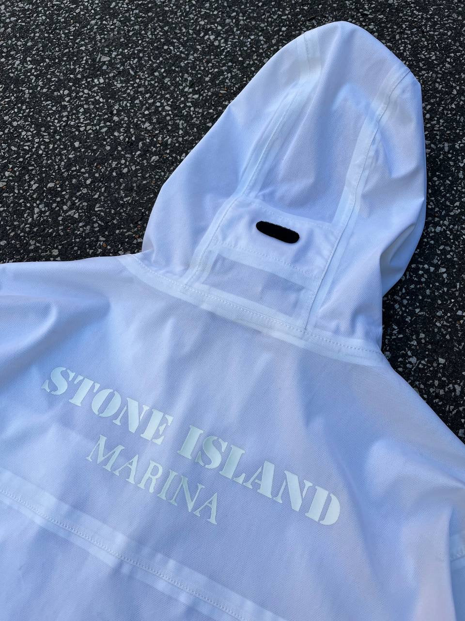 Stone Island Marina Night Glow Jacket Selvlysende Jakke i Hvid L Large 2013 Vintage