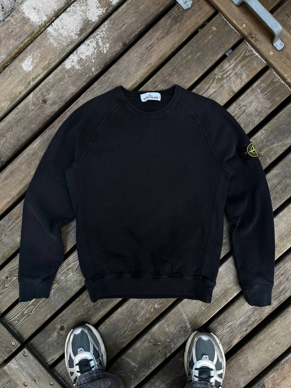 Stone Island Sweatshirt Crew Neck Small Sort Brugt