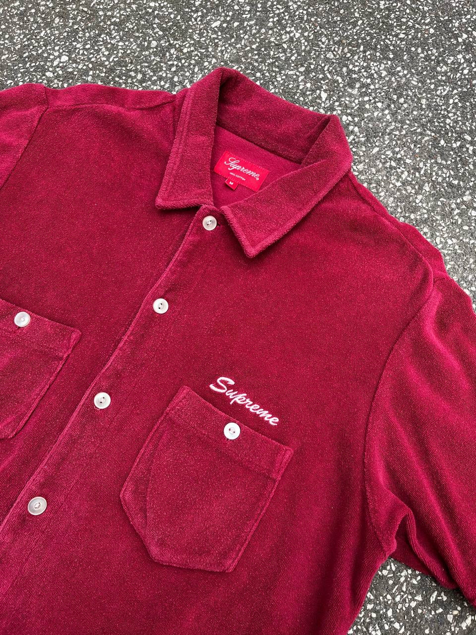 Supreme Terry Shirt Skjorte Burgundy Medium M
