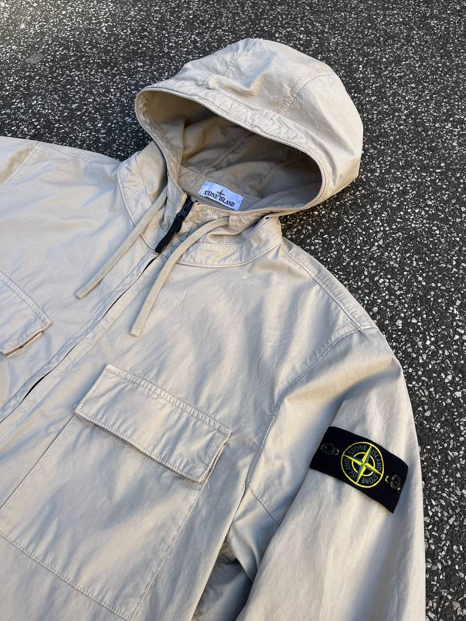 Stone Island Supima Cotton Twill Strech TC Sommerjakke i Beige XL