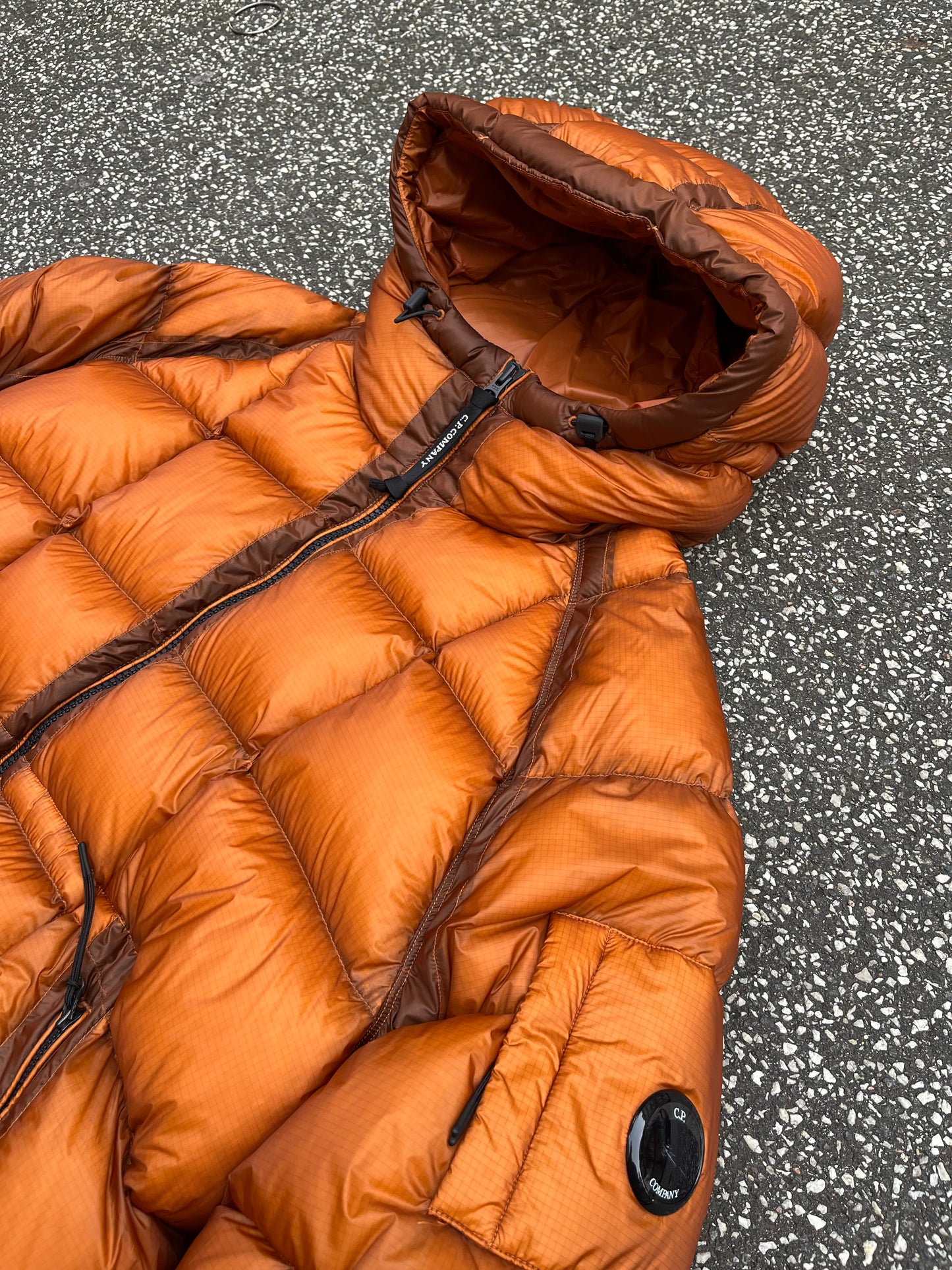 C.P. Company DD Shell Dunjakke Puffer XXL Bombay Brown Fitter L-XL