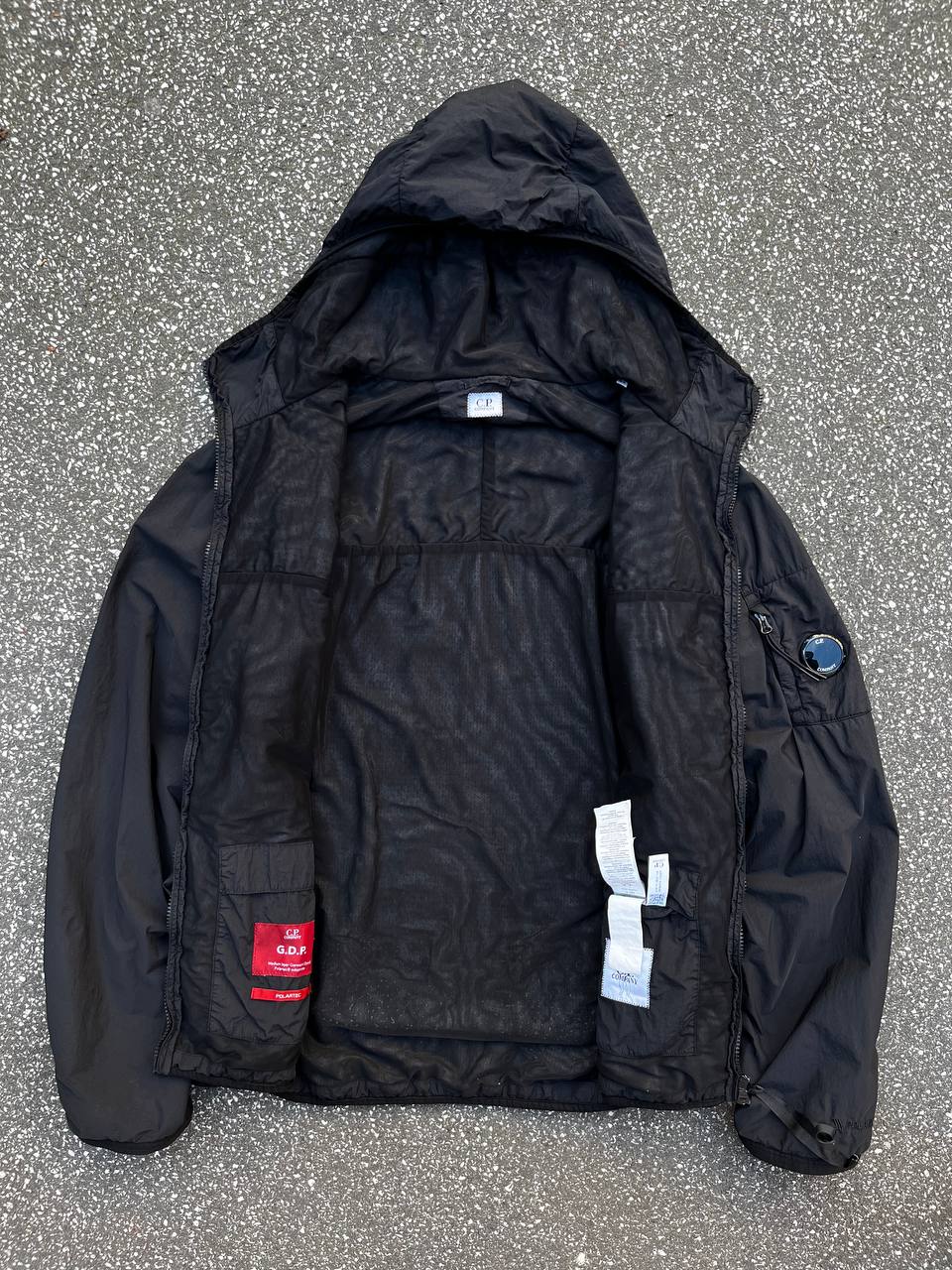 Brugt C.P. COMPANY Polartec Padded jacket / jakke Black / Sort i XL 56