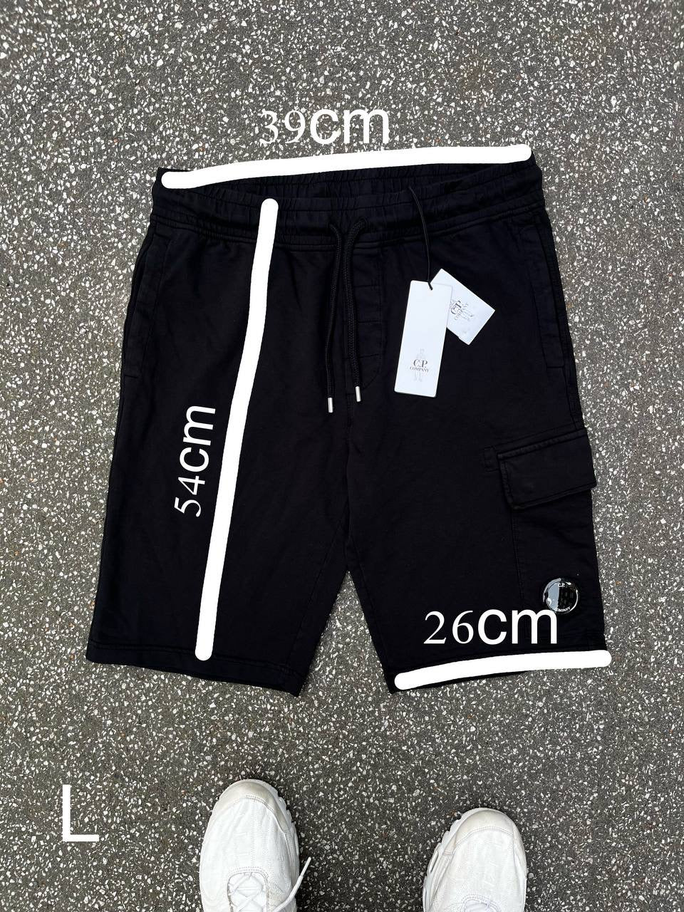 C.P. Company Bomuld Shorts Sort Black L Large Brand New