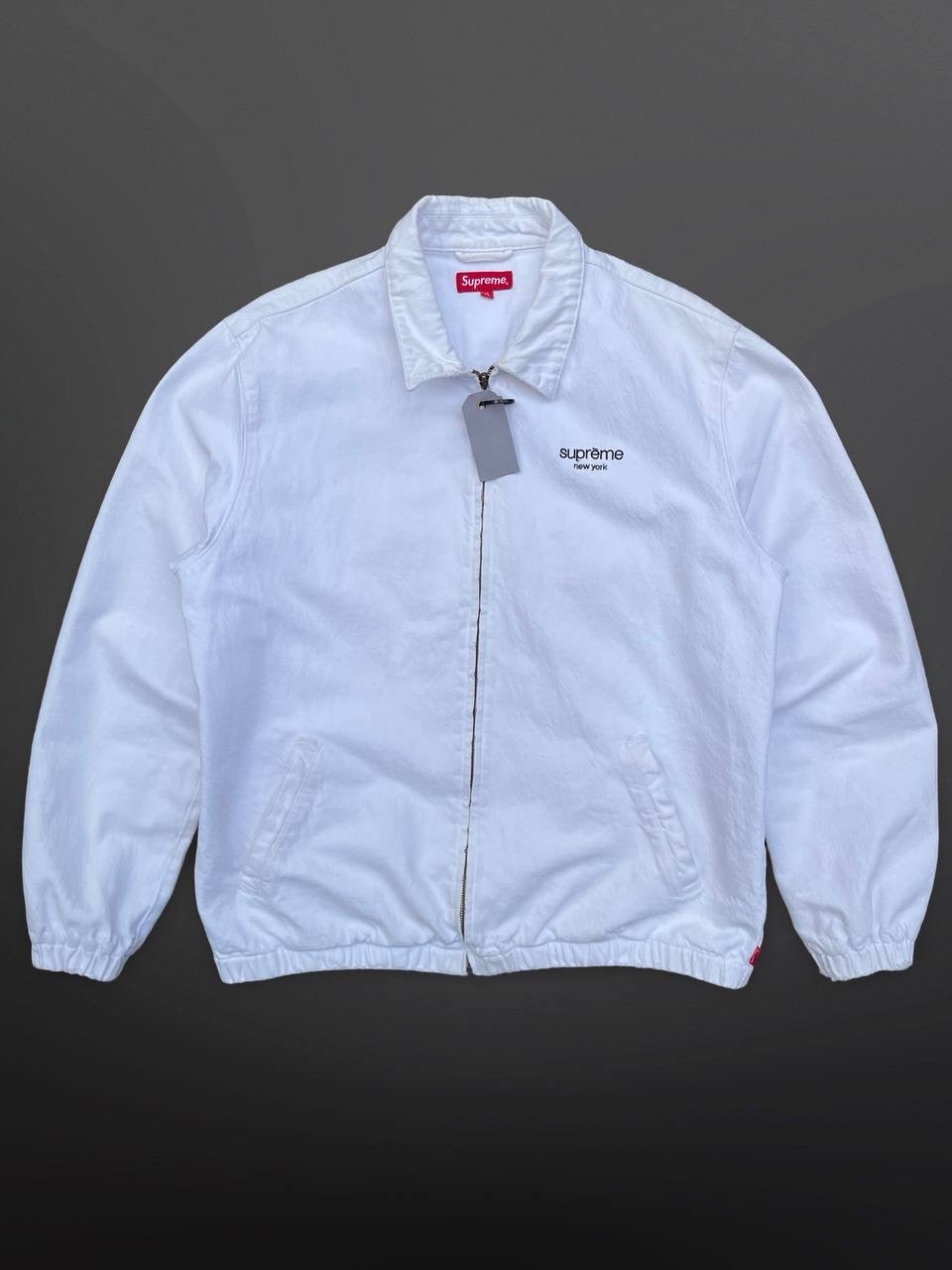 Supreme Canvas Jakke Hvid XL Vintage