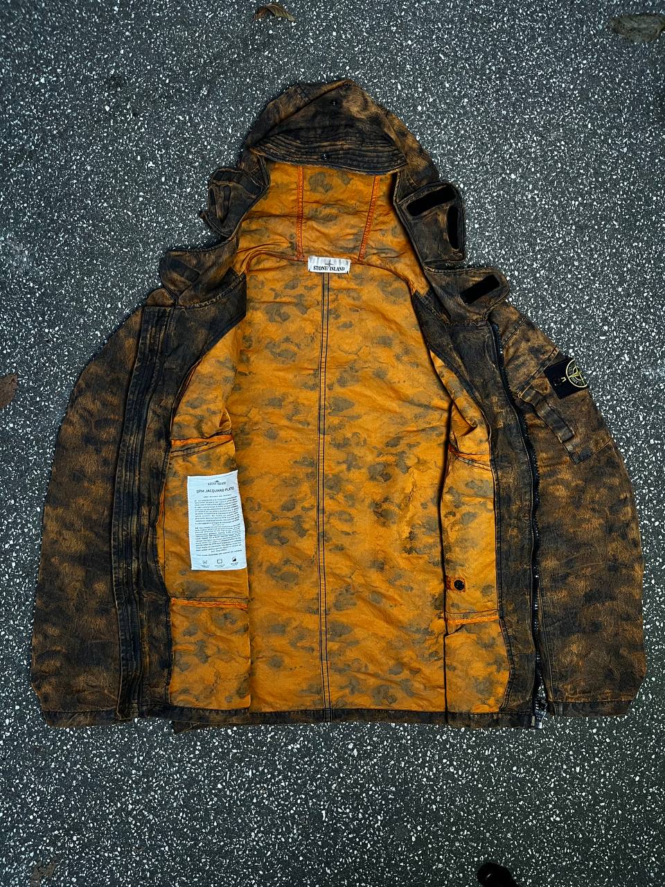 Sjælden Stone Island jakke DPM JACQUARD PLATED i størrelse L large i multifarve med balaclava