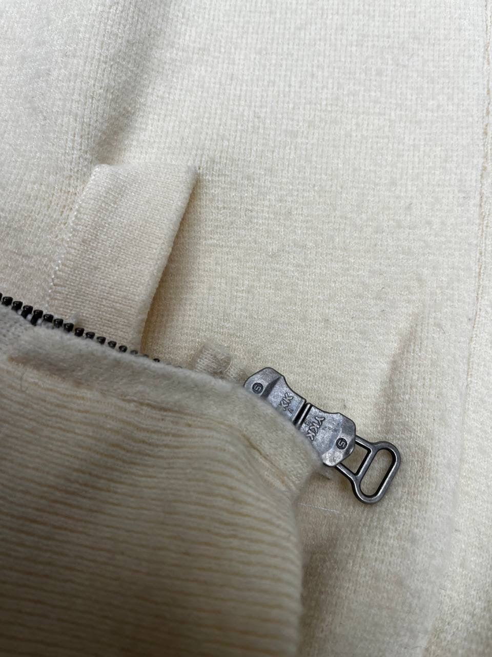 Corteiz Knip Zip Uld Cardigan Jacket Beige Creme M Medium Brugt Used