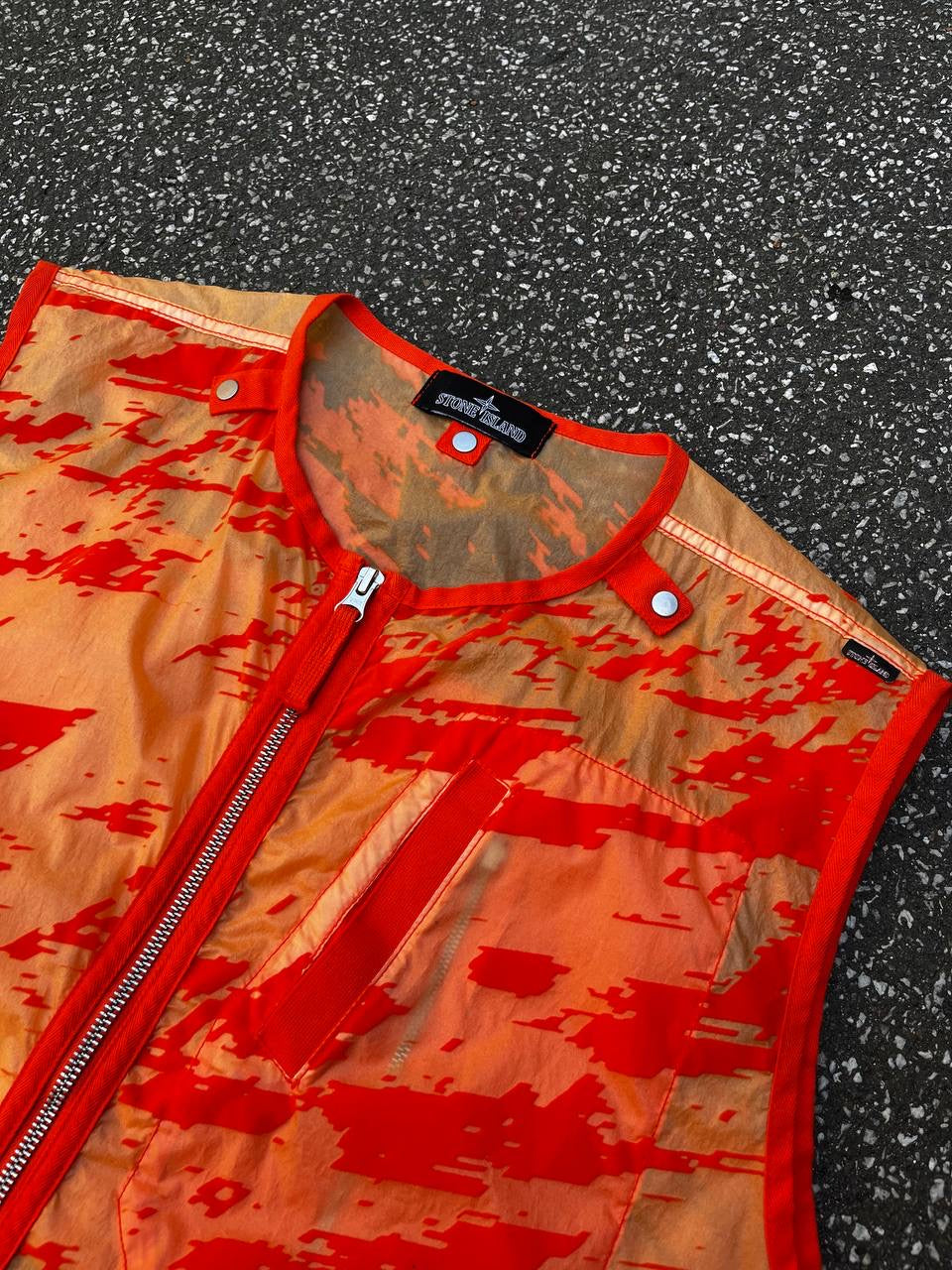 Stone Island Shadow Project Lucid Flock Vest M Medium Orange