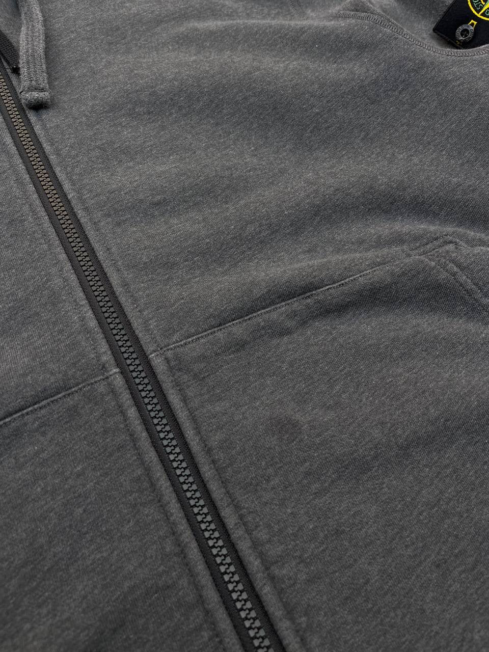 Stone Island Zip Up Hoodie XXL Hættetrøje Grå Grey 791564251 Brugt Used