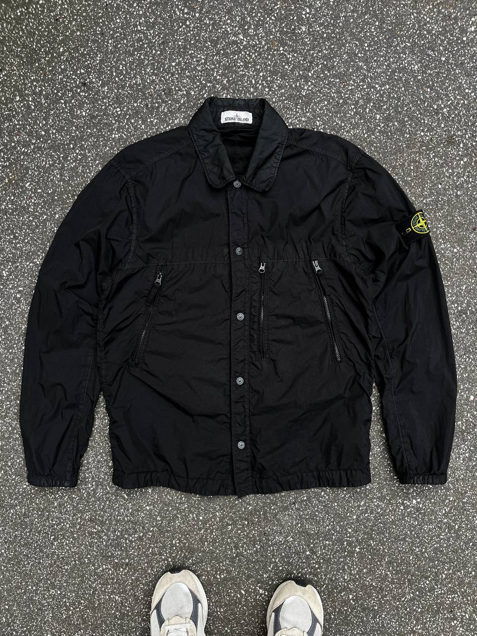 Stone Island Overshirt Sommerjakke Overgangsjakke i Sort Black M Medium 711510323