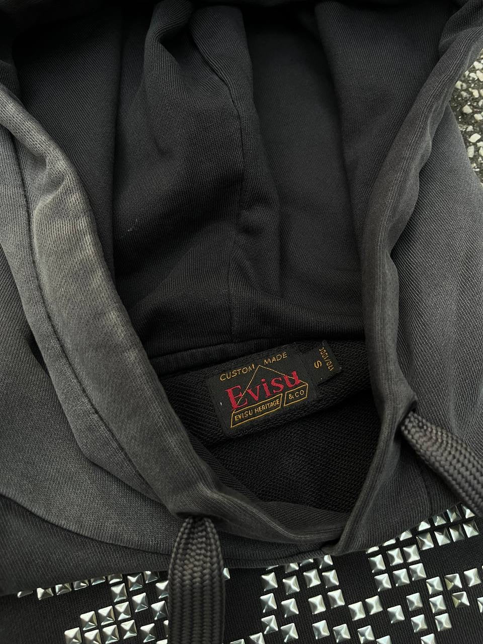 Evisu Hættetrøje Hoodie S Small Grå Grey