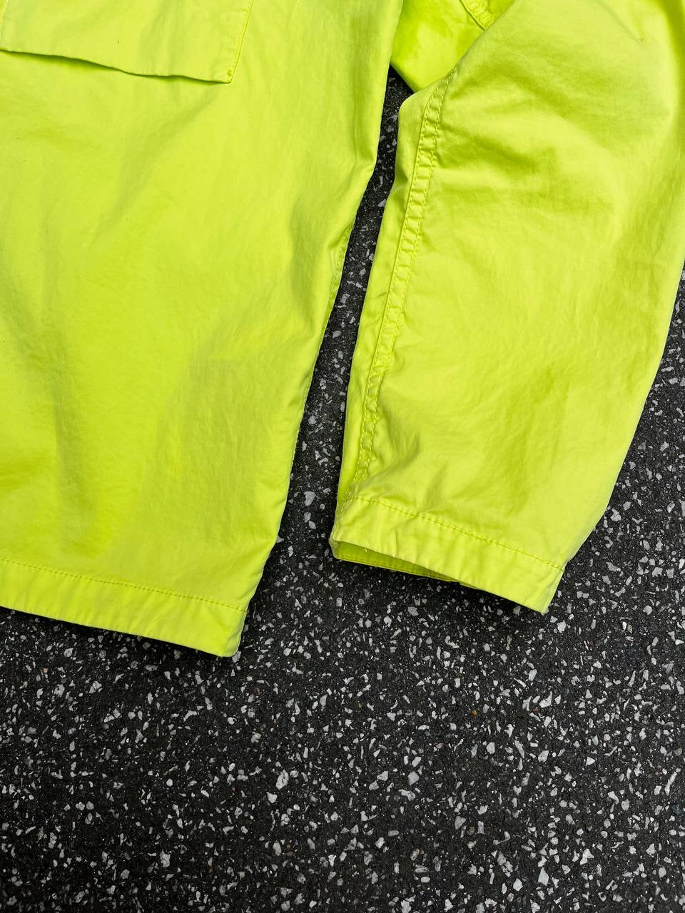 Stone Island Overshirt Neon Grøn Green XL Sommerjakke Skjorte Med Lynlås 761512619