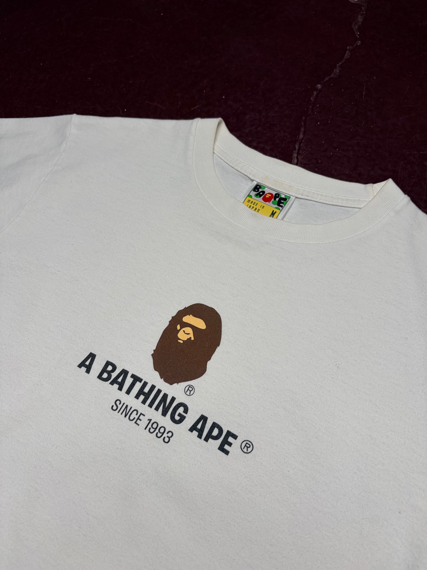 A Bathing Ape Ape Head “Since 1993” Tee – White – Size M