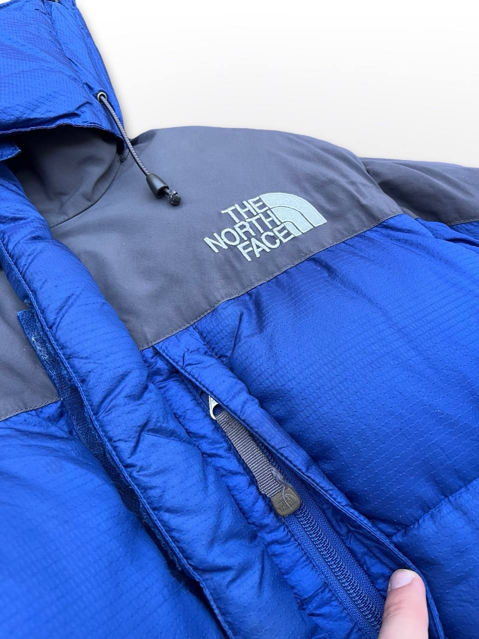 Brugt Vinterjakke The North Face Himalayan Summit Series 700 Dunjakke M medium Herre i Blå og Grå