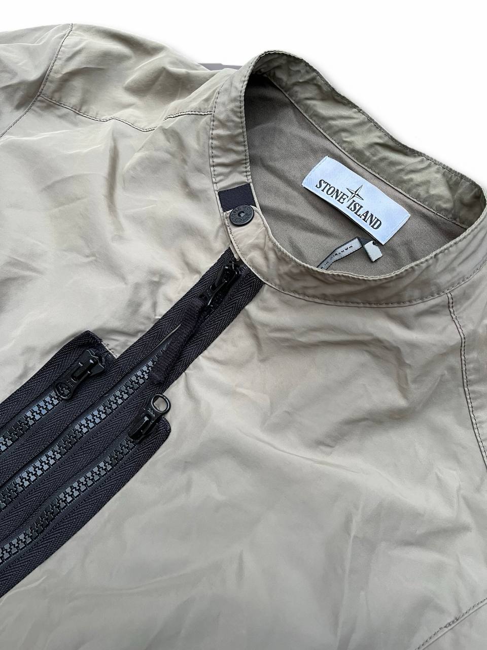 Windbreaker Stone Island Brugt Used Jakke i Beige L large i God Stand