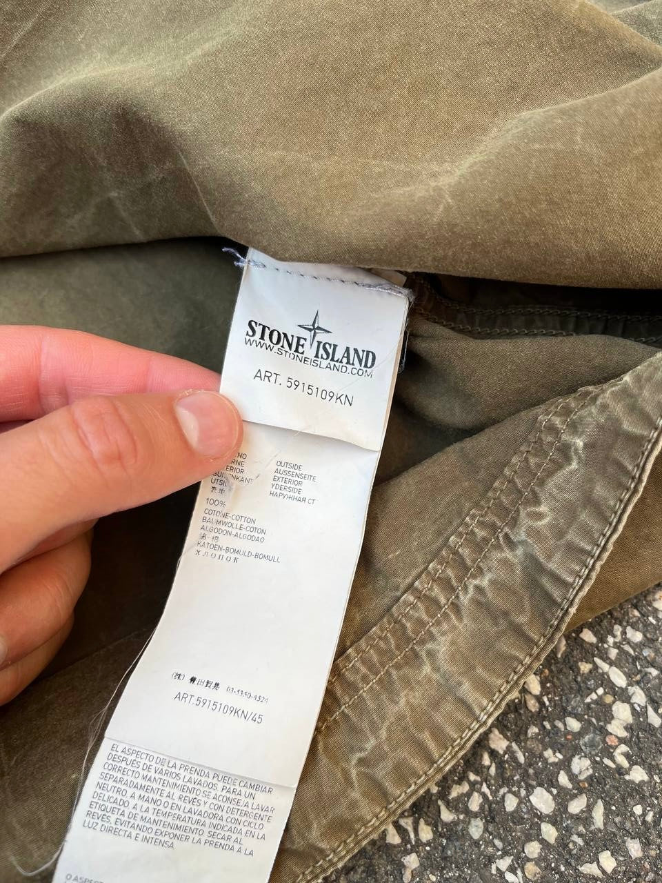Stone Island Overshirt Skjorte Med Lynlås Brun Brown L Large 5915109KN
