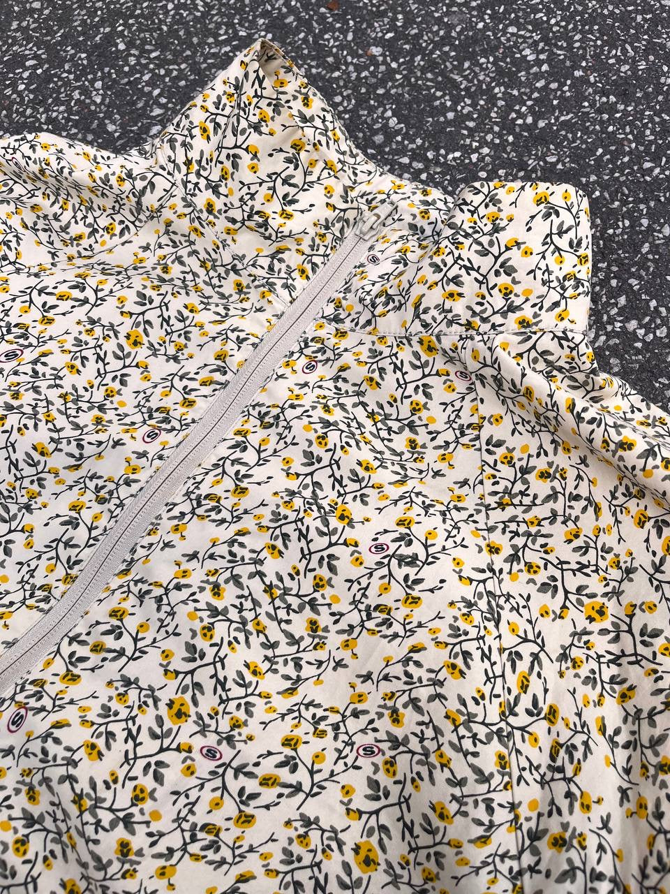 Supreme Sommerjakke Windbreaker Flowers Box Logo L Large Beige