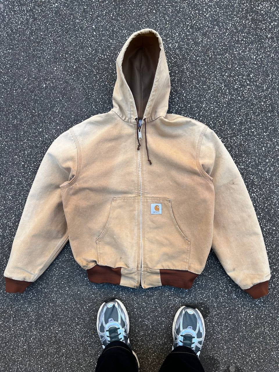 Carhartt Active Jacket Beige Vintage Small herre