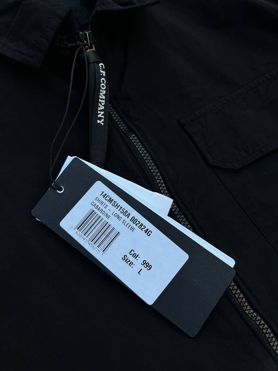 C.P. Company Overshirt Skjorte med Lynlås i Sort Large Brand New