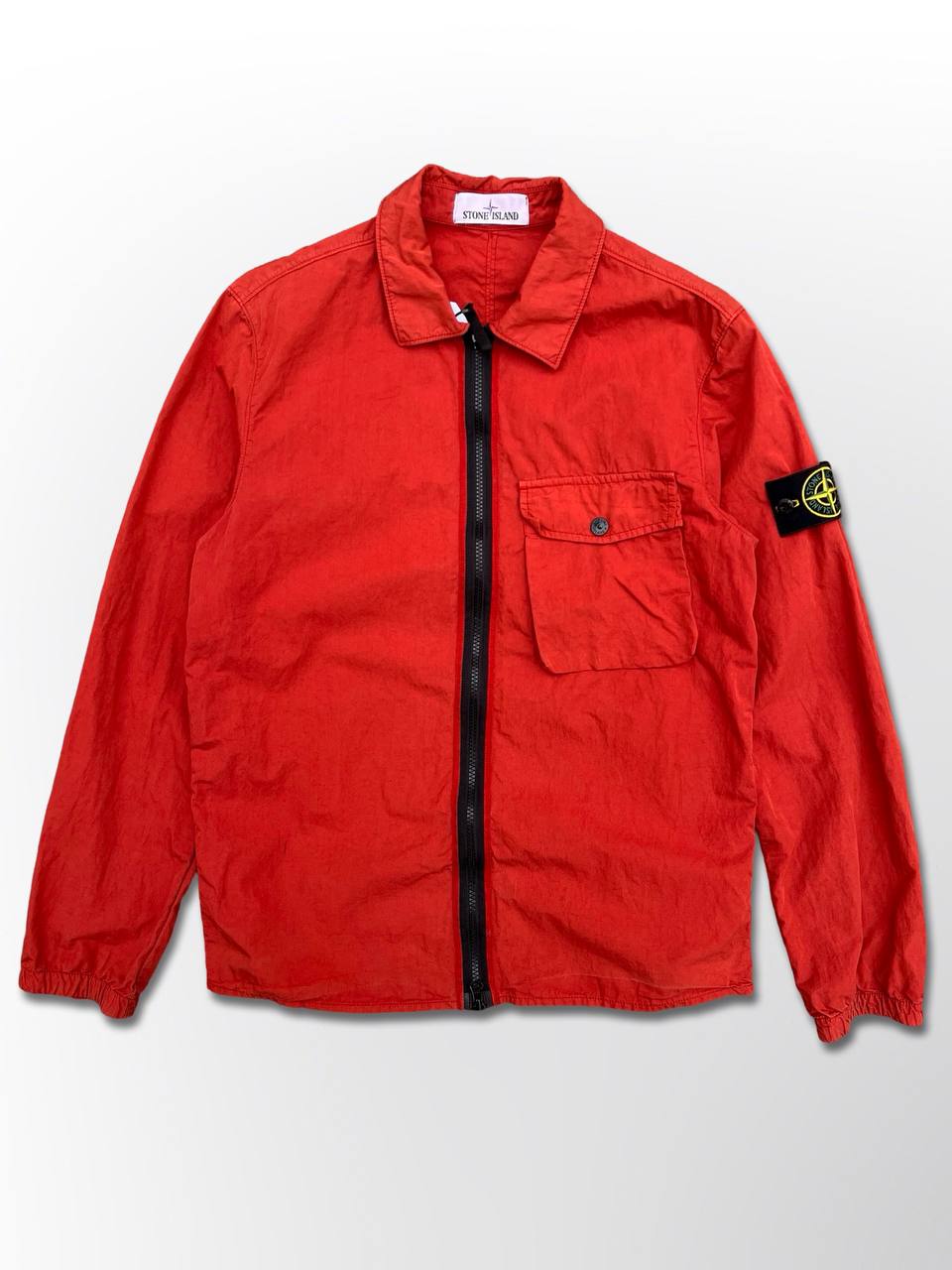 Stone Island Overshirt Small i rød Brugt 701513108