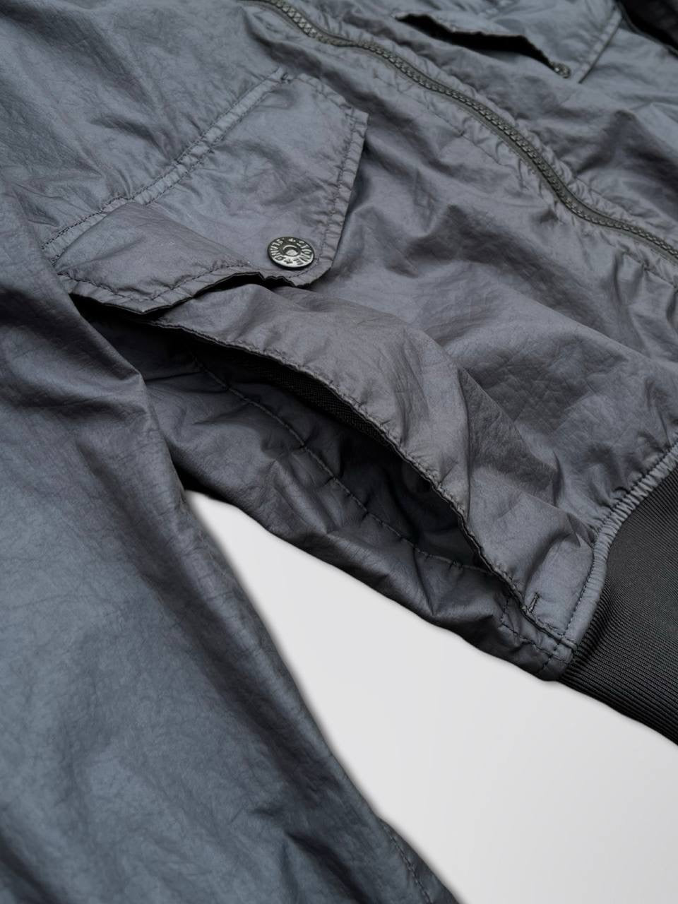 Regnjakke Stone Island Membrana 3L TC i Navy Large Brugt