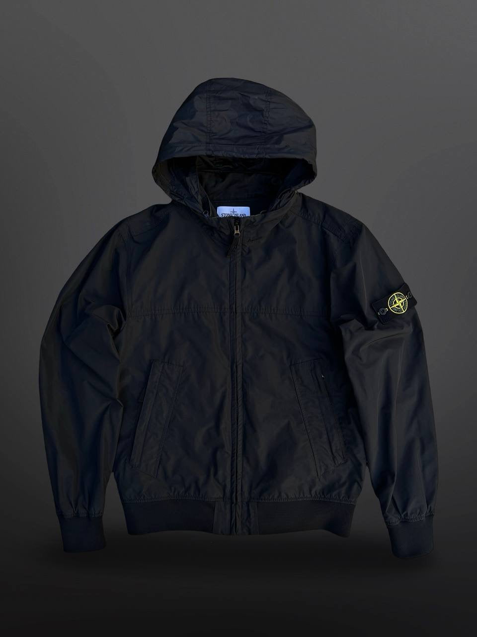 Stone Island Micro Reps Jakke Sommerjakke Vindjakke i Sort Large