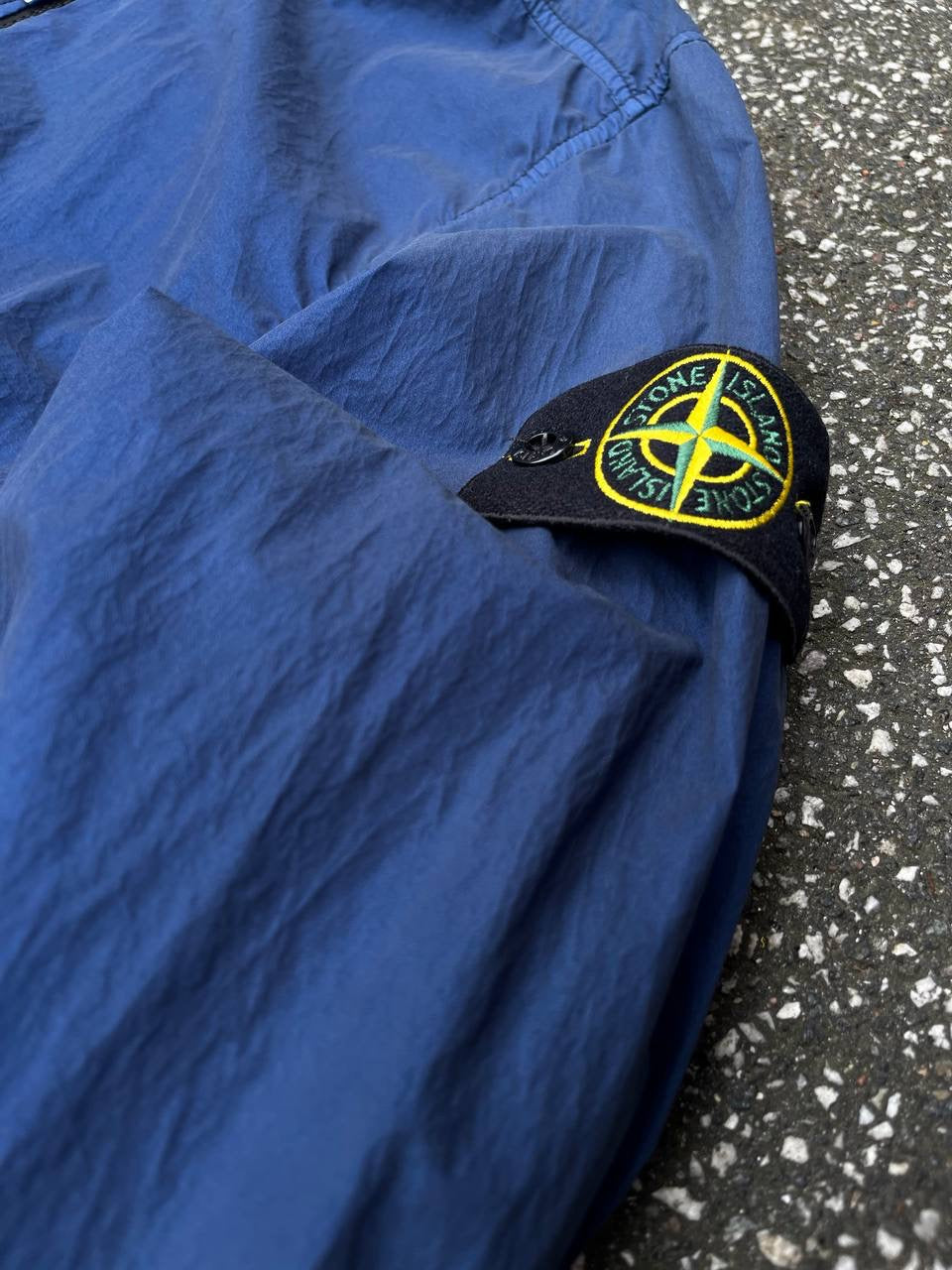 Stone Island Lamy Velour Jakke Navy Blå M Medium