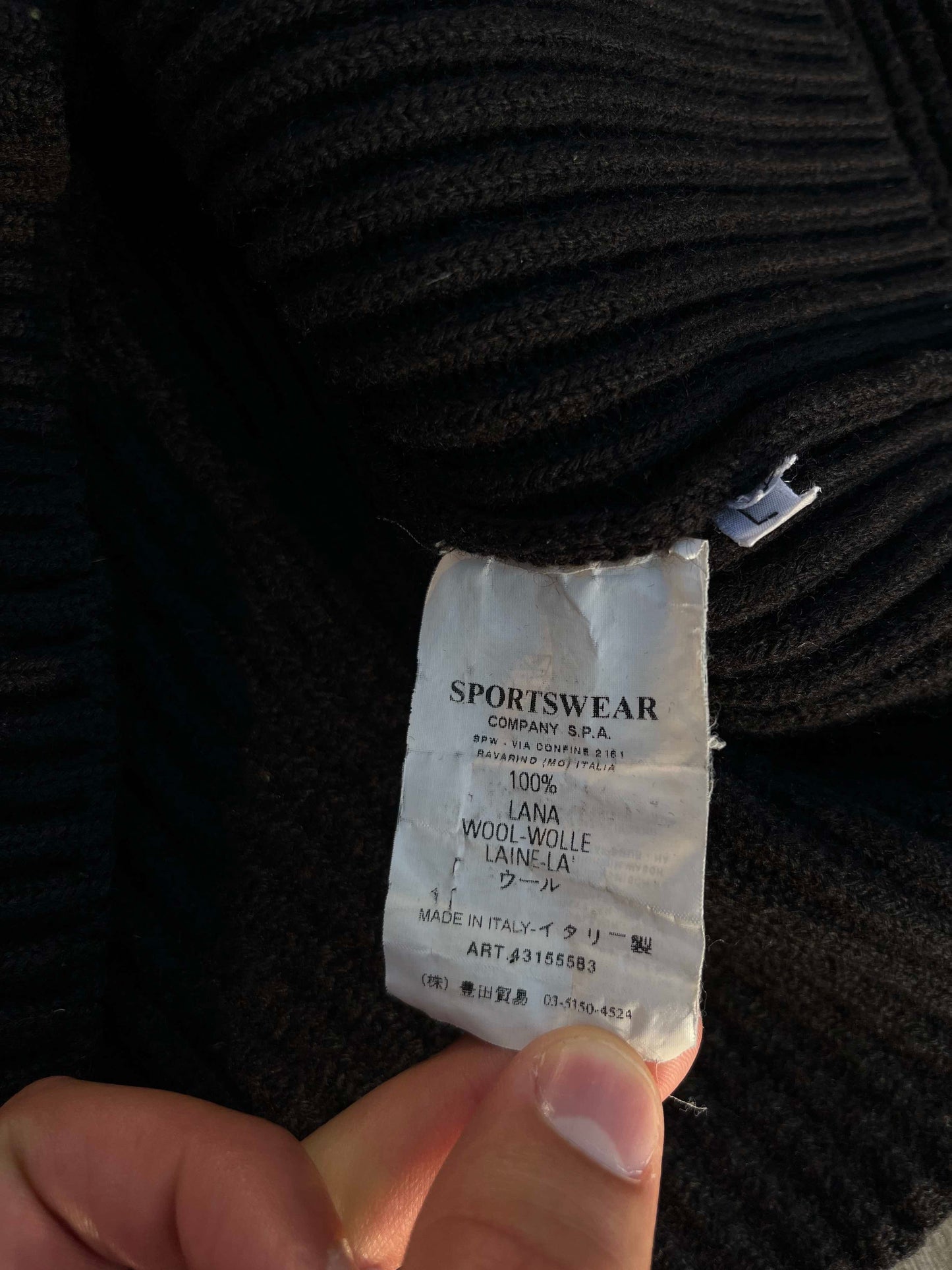 Vintage wool zip-sweater stone island fra 2005 M medium - supersaelger