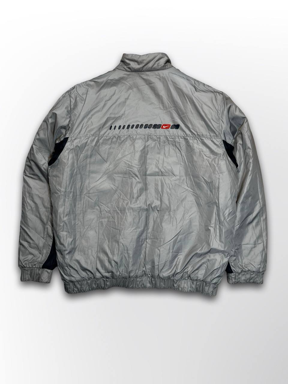 Brugt Vintage Nike Vinter jacket reversible jacket i M Medium silver og navy