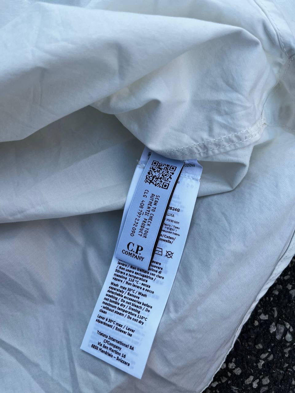 C.P. Company Overshirt i Hvid Small S Brand New