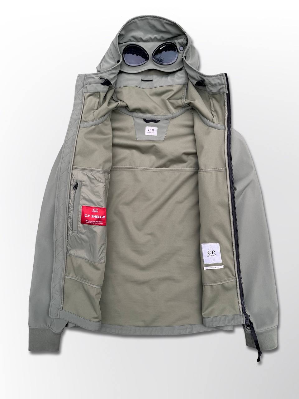 C.P.Company Softshell Shell-R i Small Oliven Brugt