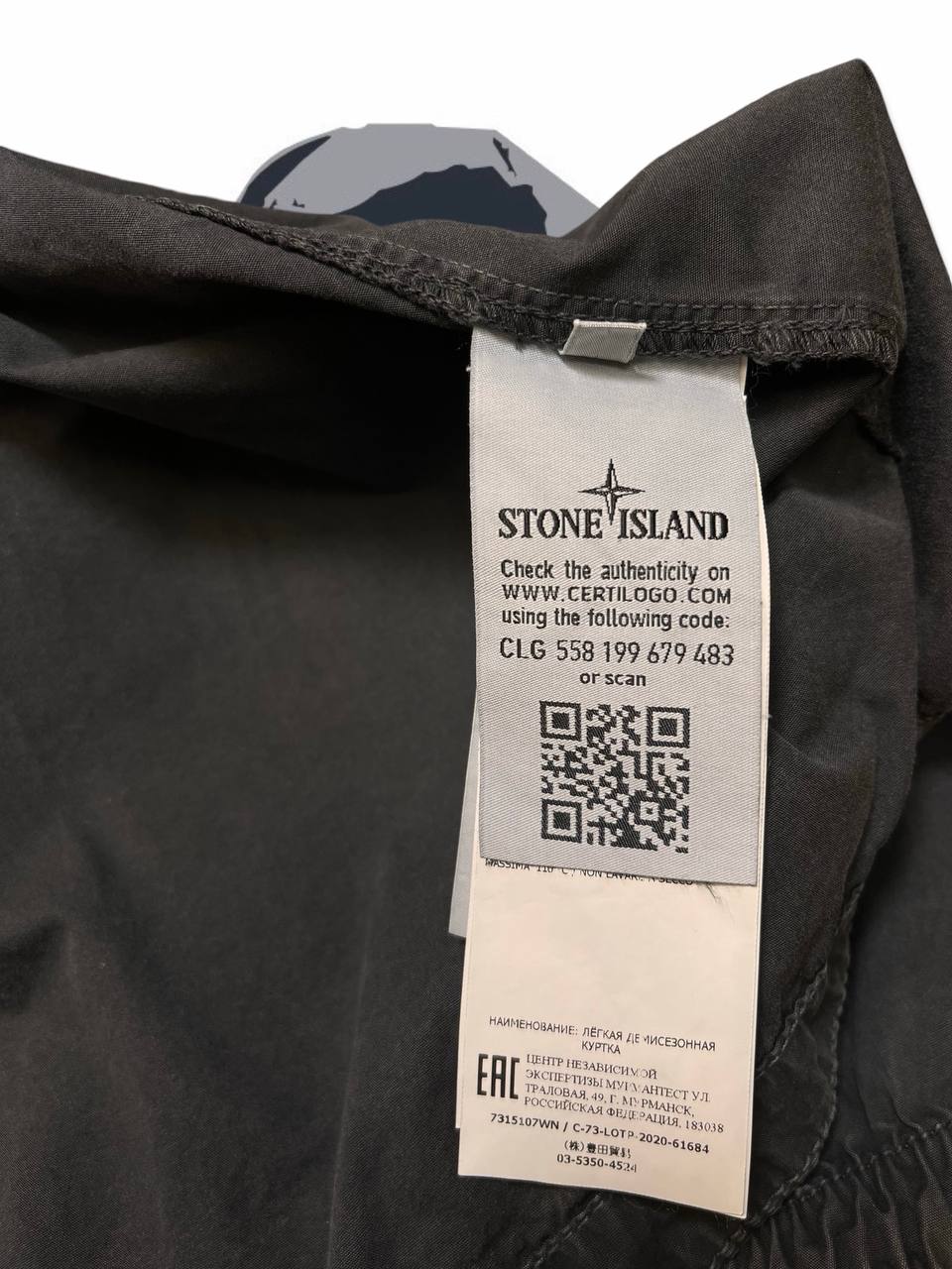 Brugt Used Overshirt Stone Island Skjorte i grå farve XL i god stand