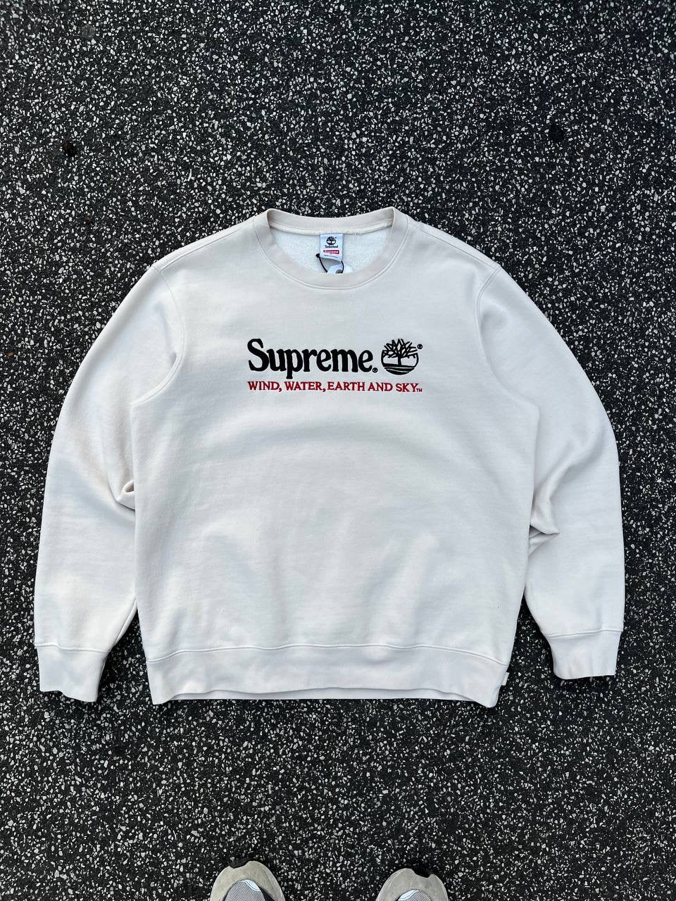 Supreme X Timberland Sweatshirt L Large Beige Trøje