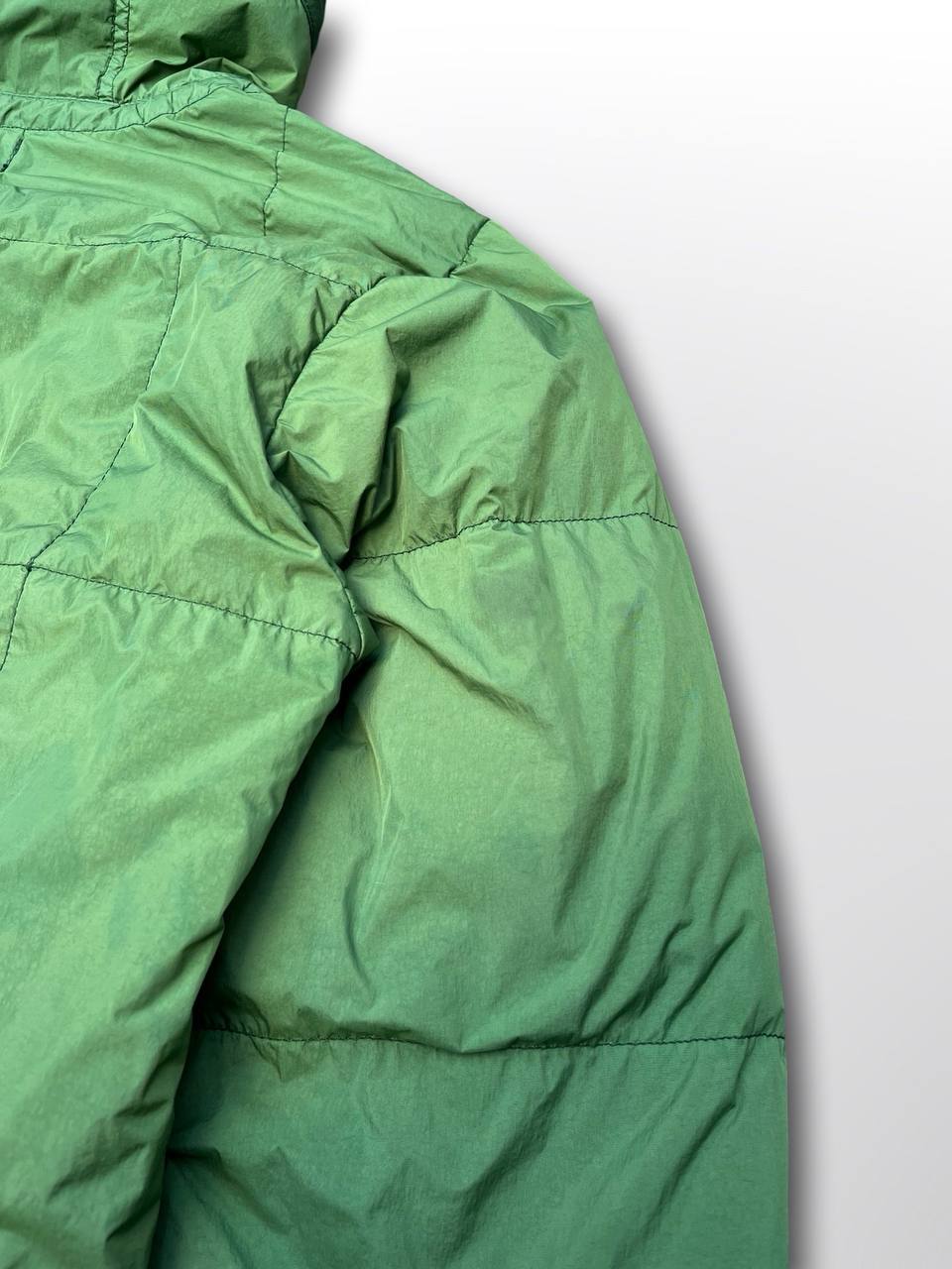 Brugt Used Puffer vinter jakke Stone Island i grøn S XS 164cm
