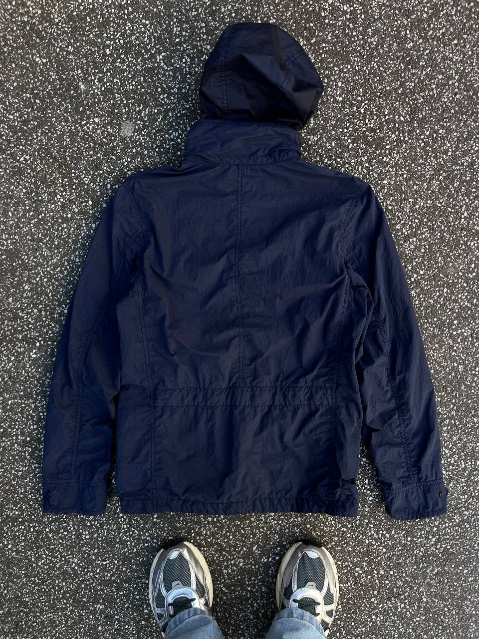 Stone Island Regnjakke i Mørkeblå Navy S Small