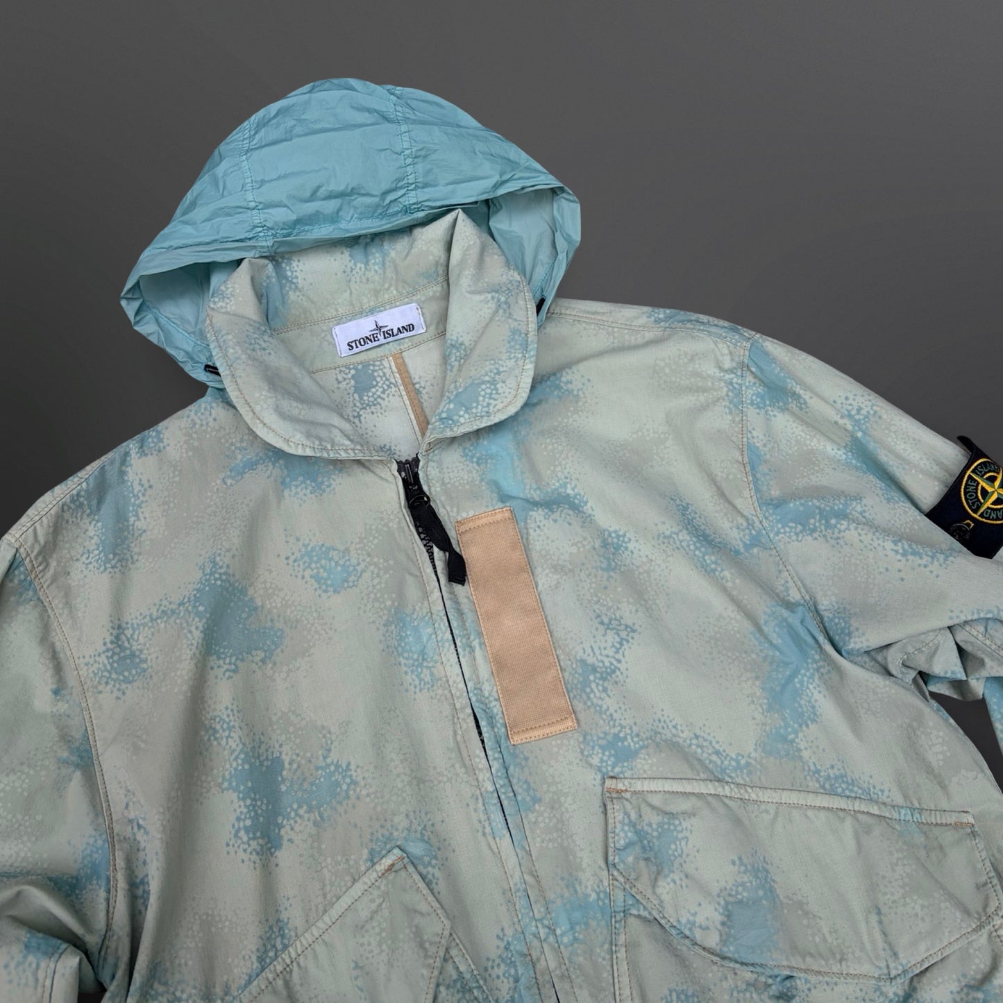 Stone Island Printed Hooded Jacket – Large