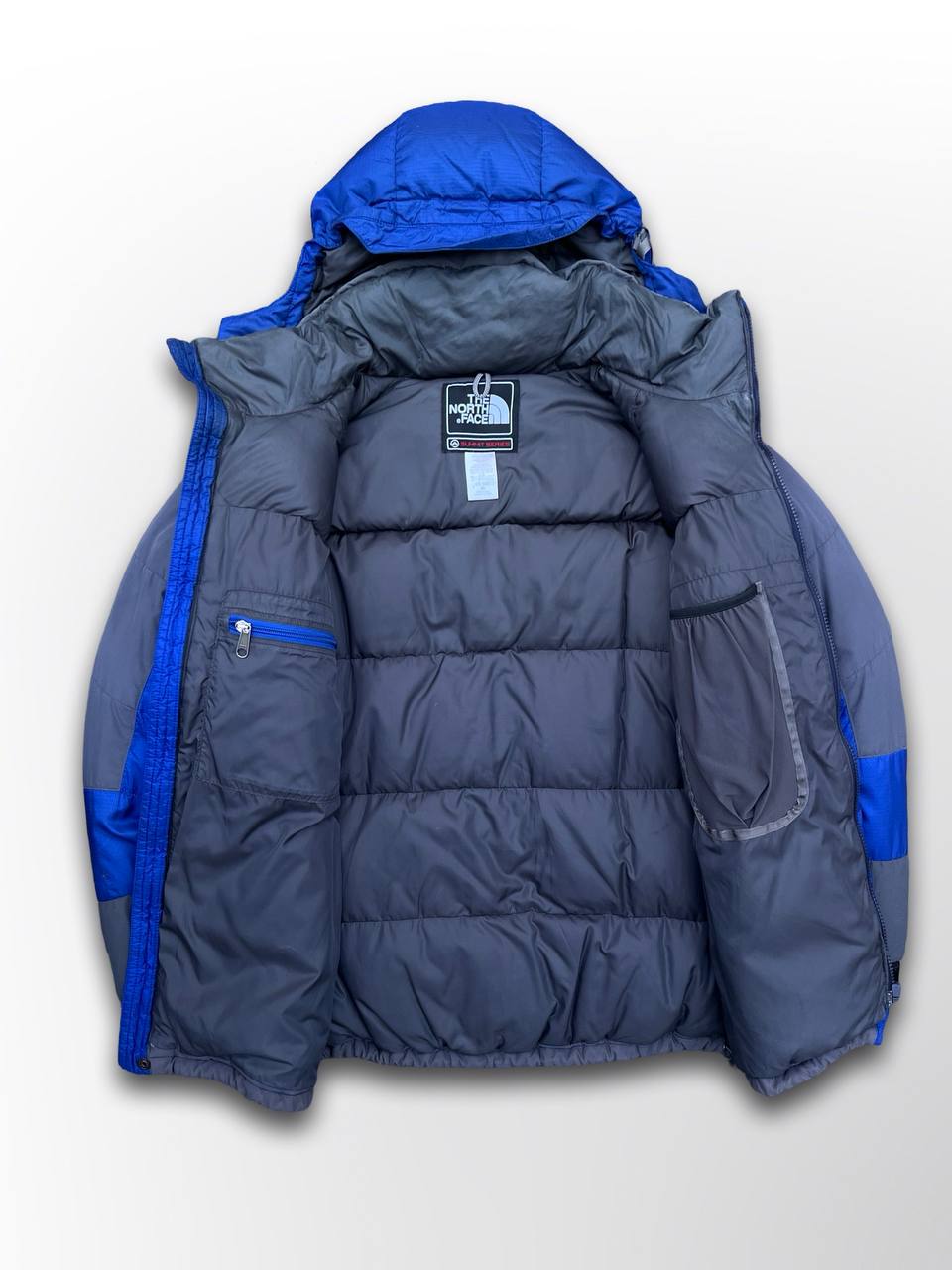 Brugt Vinterjakke The North Face Himalayan Summit Series 700 Dunjakke M medium Herre i Blå og Grå