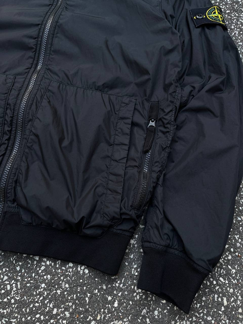 Stone Island Jakke Sommerjakke Garment Dyed Crinkle Reps Ny 721543230 Sort Black S Small